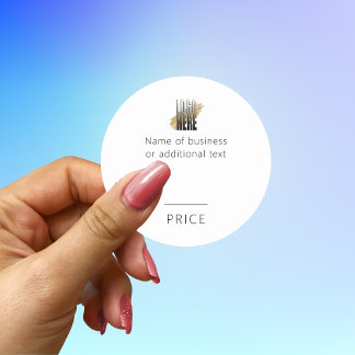 Custom Business Logo and Price Classic Round Sticker