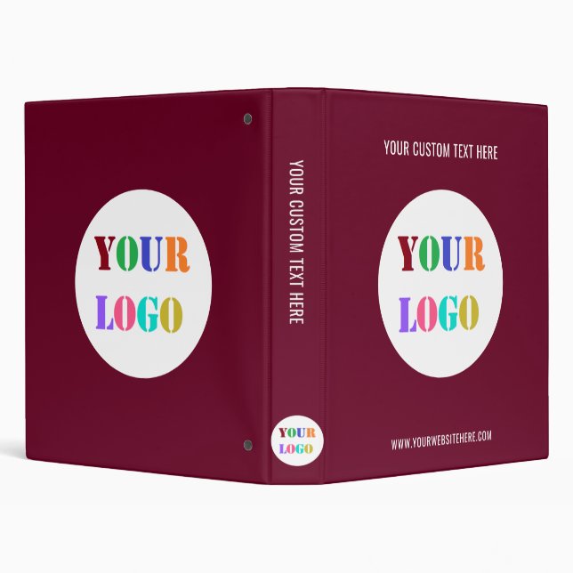 Custom Business Logo and Text Binder Your Colours (Background)