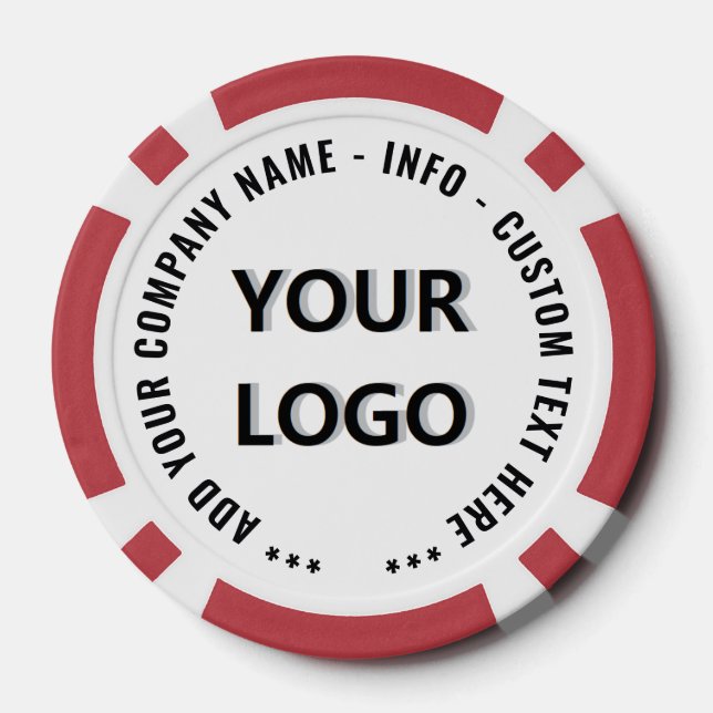 Custom Business Logo and Text Branded Poker Chips (Back)