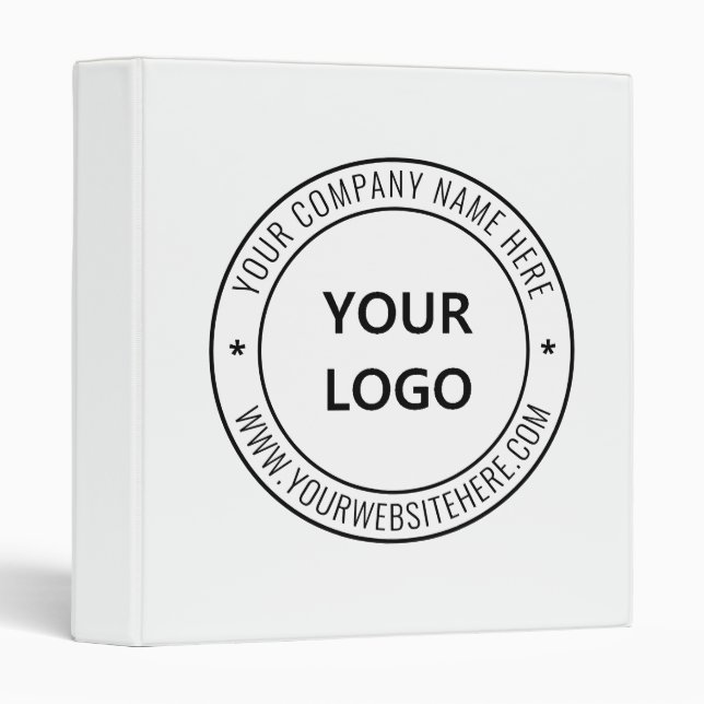 Custom Business Logo and Text Company Binder (Front/Spine)