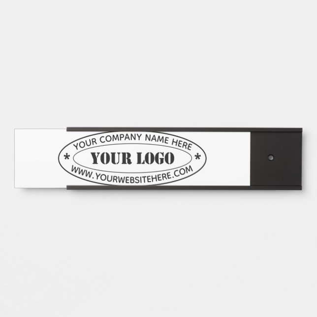Custom Business Logo and Text Company Door Sign (Front)