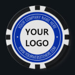 Custom Business Logo and Text Company Poker Chips<br><div class="desc">Custom Colours and Fonts - Design Your Own Personalized Poker Chips Example with Your Company Logo or Photo and Name Website or Custom Text Branded Business Promotional Stamp Design Poker Chip Gift - Add Your Logo - Image - Photo or QR Code / Name - Company / Website or other...</div>