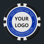 Custom Business Logo and Text Company Poker Chips<br><div class="desc">Custom Colours and Fonts - Design Your Own Personalized Poker Chips Example with Your Company Logo or Photo and Name Website or Custom Text Branded Business Promotional Stamp Design Poker Chip Gift - Add Your Logo - Image - Photo or QR Code / Name - Company / Website or other...</div>