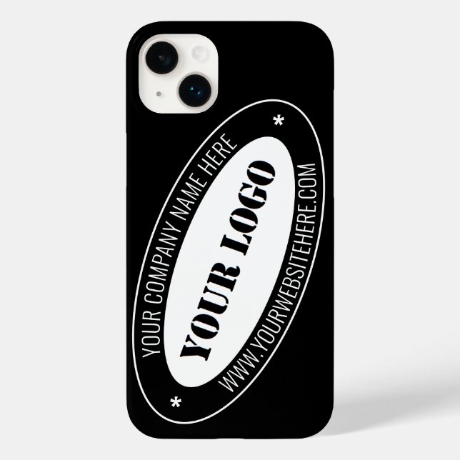 Custom Business Logo and Text Company Template Case-Mate iPhone Case (Back)