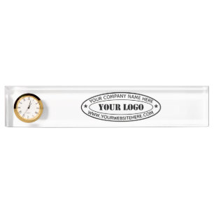 Custom Business Logo and Text Desk Name Plate