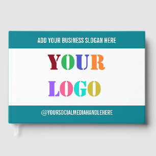 Custom Business Logo and Text Guest Book