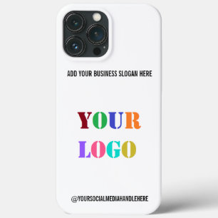Custom Business Logo and Text iPhone Case Template