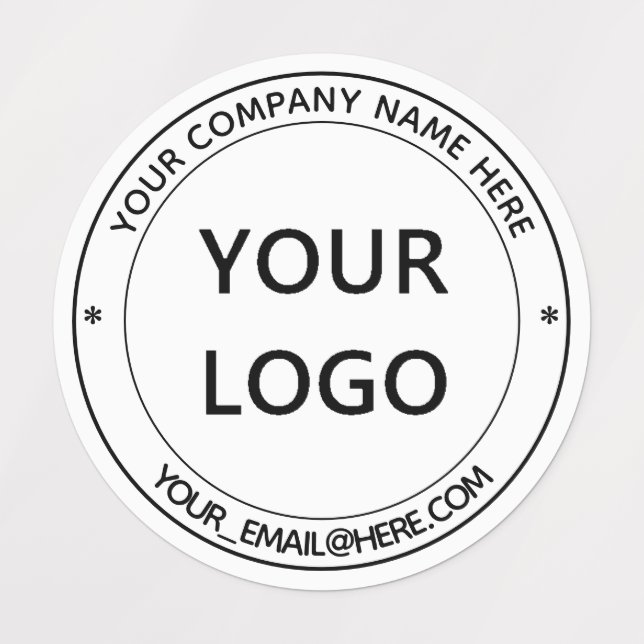 Custom Business Logo and Text Labels Example (Design 1)