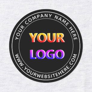 Custom Business Logo and Text Labels Your Colours
