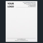 Custom Business Logo and Text Letterhead Template<br><div class="desc">Custom Colours and Fonts - Design Your Own Personalized Your Business Letterhead with Company Logo - Add Your Logo - Image or QR Code - Photo / Business Name - Company / Address - Contact Information / More - Resize and move or remove and add elements / image with Customization...</div>