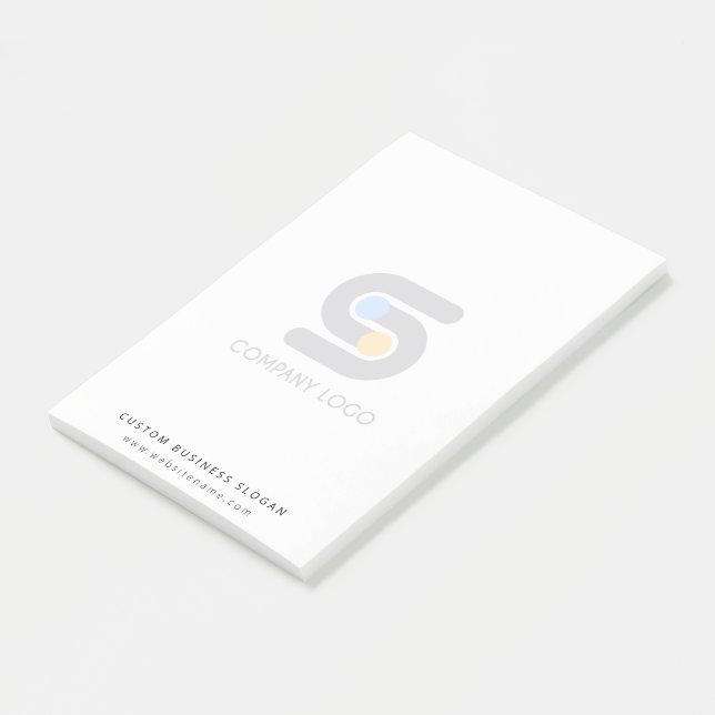 Custom Business Logo And Text Post-it Notes (Angled)