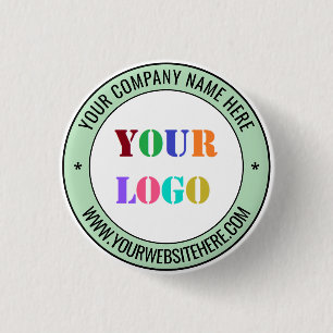 Custom Business Logo and Text Promotional Button