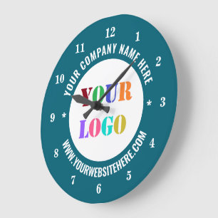 Custom Business Logo and Text Promotional Clock