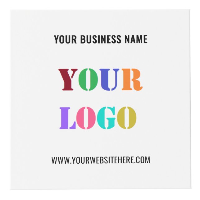 Custom Business Logo and Text Promotional Cube (Back)