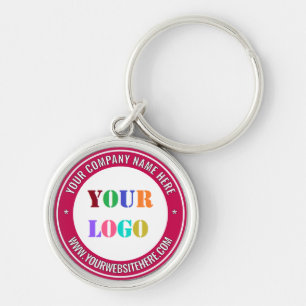 Custom Business Logo and Text Promotional Keychain