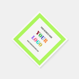 Custom Business Logo and Text Promotional Napkins