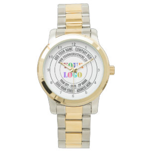 Custom Business Logo and Text Promotional Watch