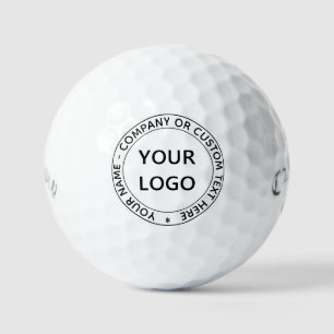 Custom Business Logo and Text Stamp Golf Balls