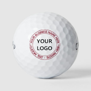 Custom Business Logo and Text Stamps Golf Balls