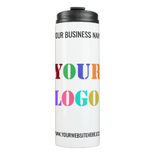 Custom Business Logo and Text Thermal Tumbler