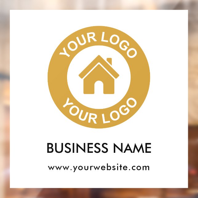 Custom Business Logo and Text Window Cling (Sheet 2)