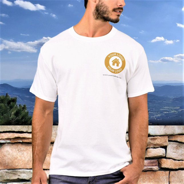 Custom Business Logo and Text Work T-Shirt (Creator Uploaded)