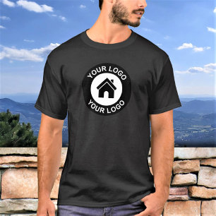 Custom Business Logo and Text Work T-Shirt