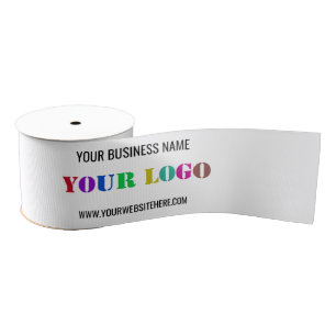 Custom Business Logo and Text Your Company Ribbon Grosgrain Ribbon