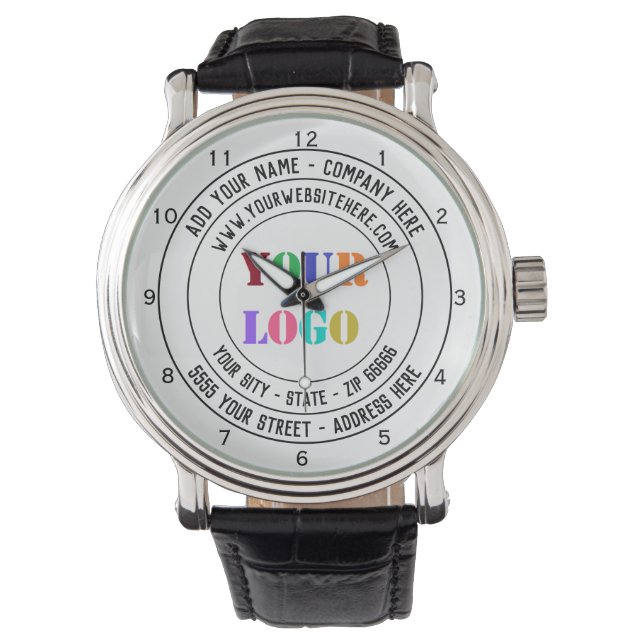 Custom Business Logo and Text Your Company Watch (Front)