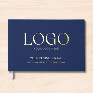 Custom Business Logo and Texts Modern Minimalist Guest Book