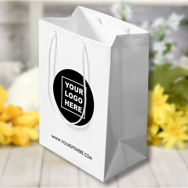 Custom Business Logo and Website Medium Gift Bag (Creator Uploaded)