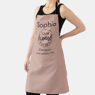 Custom Business Logo Apron | Modern Minimal Compa