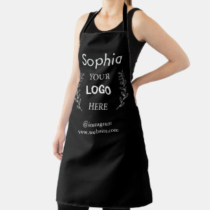 Custom Business Logo Apron Modern Minimal Compa