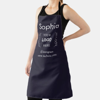 Custom Business Logo Apron | Modern Minimal Compa