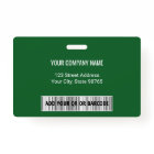 Custom Business Logo Barcode Employee Photo