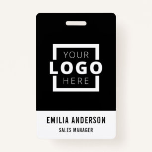 Custom Business Logo Basic Barcode Employee Badge
