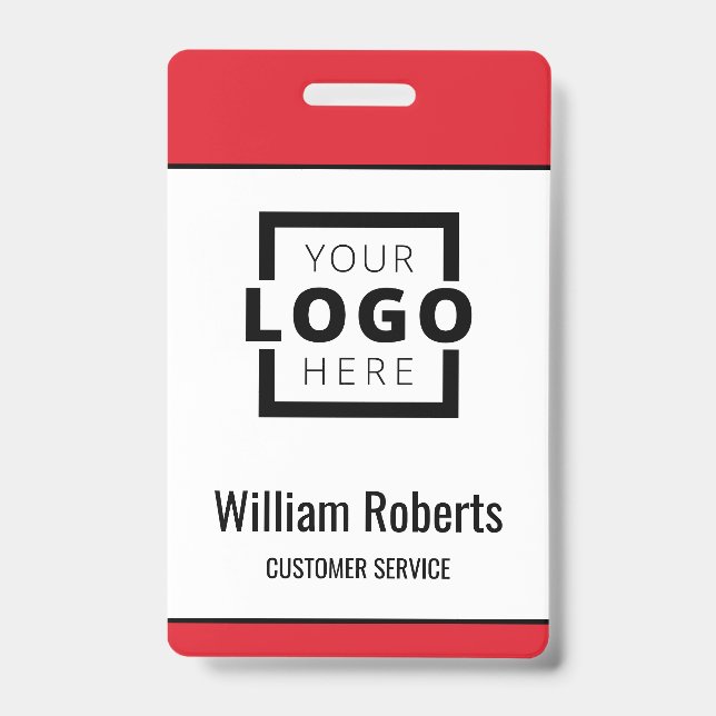 Custom Business Logo Basic Employee Badge (Front)