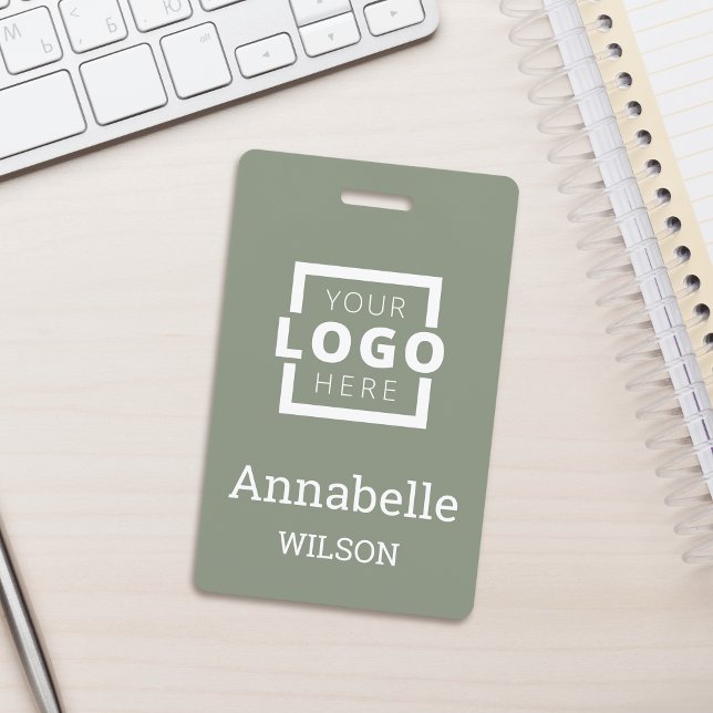 Custom Business Logo Basic Employee Name Sage Badge (Creator Uploaded)