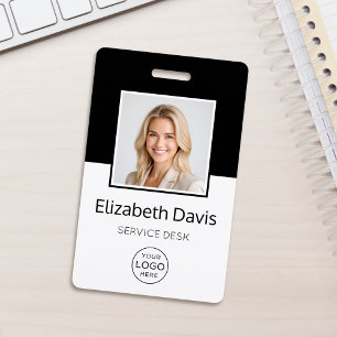 Custom Business Logo Basic Employee Photo Badge