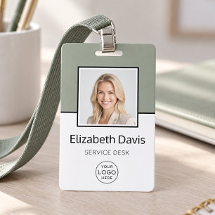Custom Business Logo Basic Employee Photo Badge