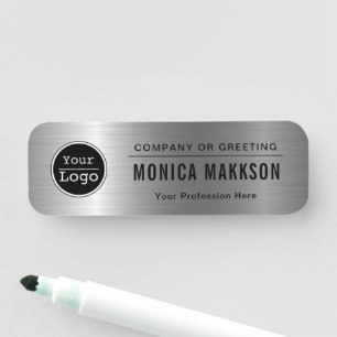 Custom Business Logo Basic Employee Staff Name  Na Tag