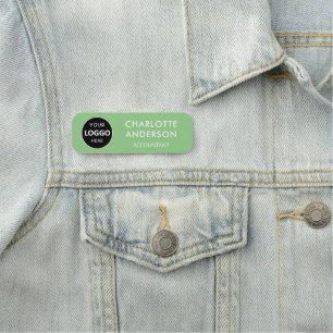 Custom Business Logo Basic Employee Staff Name Nam Tag