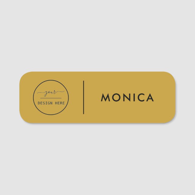 Custom Business Logo Basic Employee Staff Name Tag (Front)