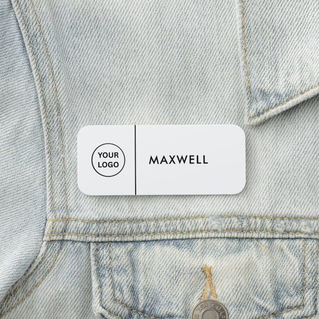 Custom Business Logo | Basic Employee Staff  Name Tag (Creator Uploaded)