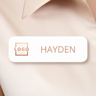 Custom Business Logo Basic Employee Staff Name Tag