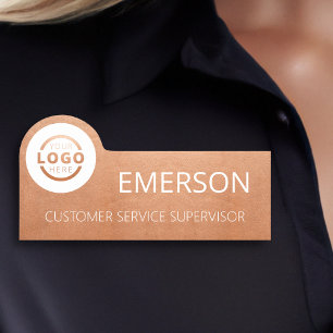Custom Business Logo Basic Employee Staff Name Tag