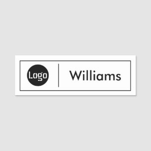 Custom Business Logo Basic Employee Staff Name Tag