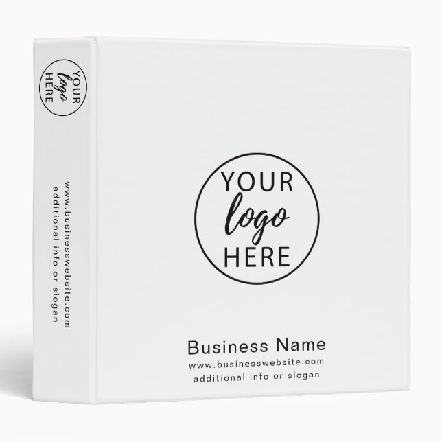 Custom Business Logo Binder (Front/Spine)