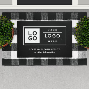 Custom Business Logo Black Company Branded Doormat