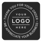 Custom Business Logo Black Thank You Order